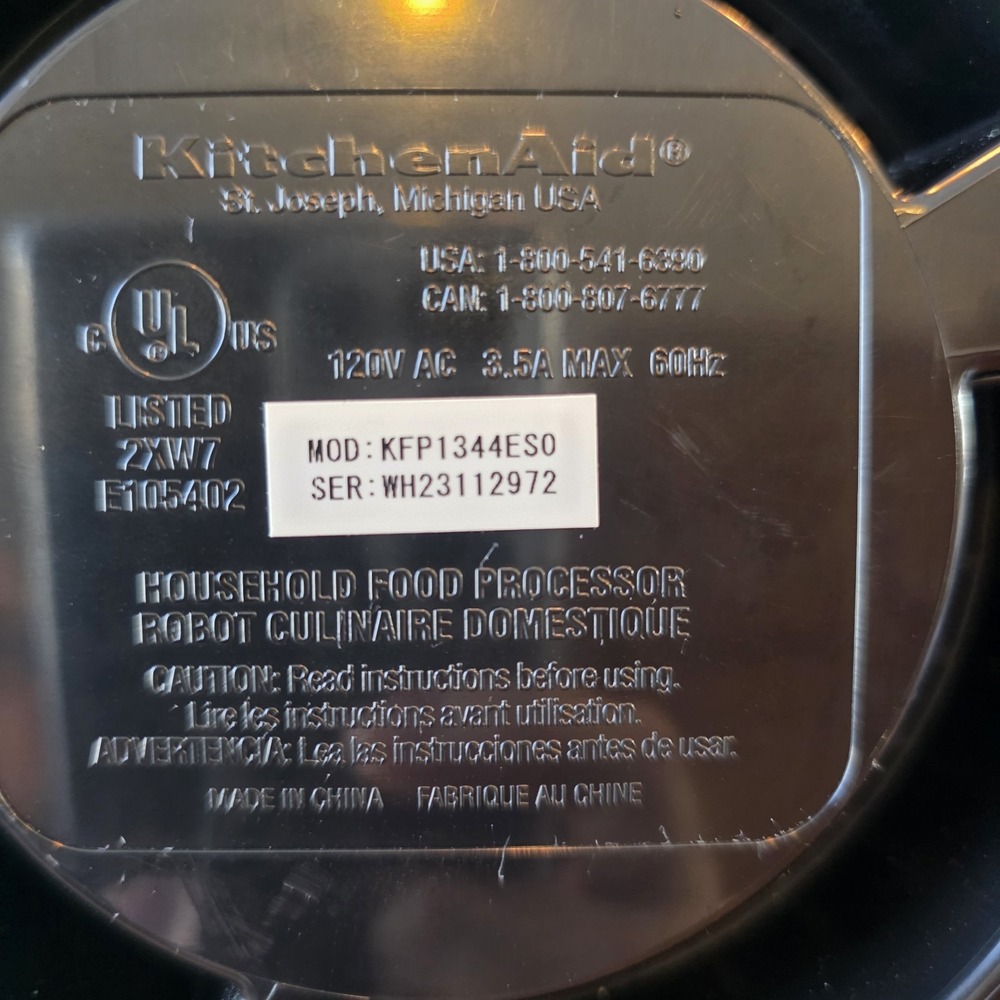 KitchenAid Food Processor‎ 13 Cup KFP1344ESO Brown Motor Base Only Replacement - Picture 7 of 9
